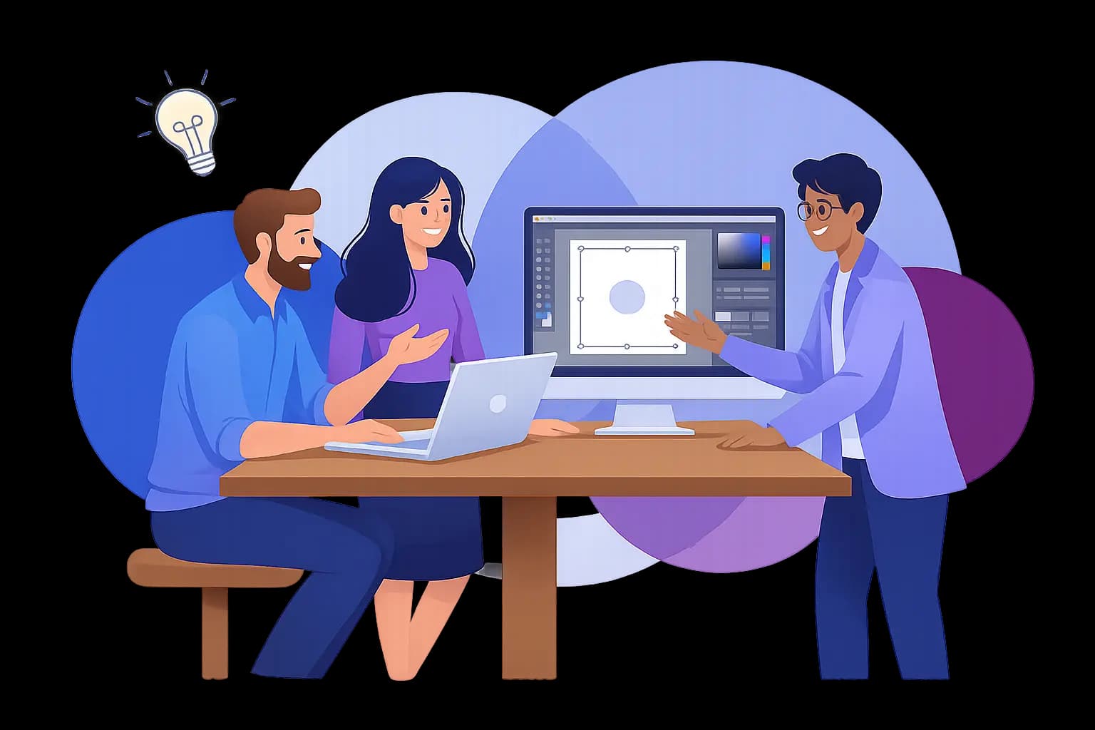 Perfect business solution team meeting